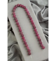 Lav Taşı Doğal Taş Mat Açık Pembe Küre Kesim 10mm Dizi [AA]