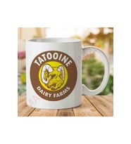 Star Wars Bantha Tatooine Dairy Farms Iki Tarafı Baskılı Kupa Bardak