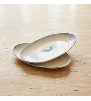 GÜRAL PORSELEN Elips 2li 25 cm Porselen Kayık Tabak