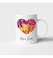 Kişiye Özel Make Love Not War İsim Baskılı Kupa Bardak