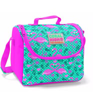 Coral High Pembe-Yeşil Flamingo Baskılı Termoslu Beslenme Çantası - Kız Çocuk