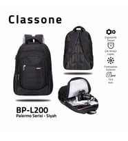 Classone BP-L200 15,6 inç Notebook Sırt Çantası-Siyah