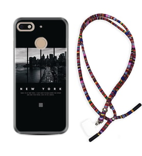 General Mobile GM8 Go GM9 GM20 Pro Plus Kılıf Boyun Asklı Rasta Silikon New York 1612