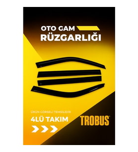 Trobus Mitsubishi L200 2001 Cam Rüzgarlığı 4lü Takım (Siyah)