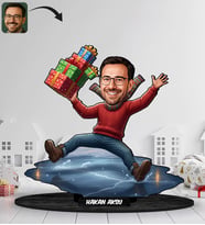 BK Gift Kişiye Özel Erkek Yılbaşı Tasarımlı Karikatür Biblo -9, Yılbaşı Hediyesi, Yeni Yıl Hediyesi