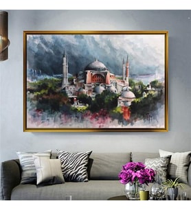 Altın Çerçeveli dekoratif tablo a2115 (Gold)