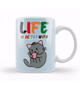 Funny Cat Lover Gifts For   Men Kids Kupa Bardak Porselen
