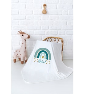 Pia Baby Premium %100 Pamuk Çift Kat Penye Bebek Battaniyesi 80x80 cm 5055-11 (Krem)