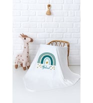 Pia Baby Premium %100 Pamuk Çift Kat Penye Bebek Battaniyesi 80x80 cm 5055-11 (Krem)