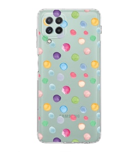 PrintiFy Samsung Galaxy A22 ile Uyumlu Water Color 6  Kamera Korumalı Şeffaf  Kılıf