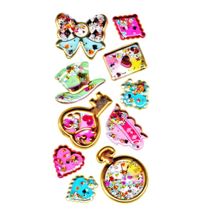 Sticker Kabartmalı Stiker Defter, Planlayıcı Etiket (pullu-805) - 17X9 cm - Anahtar Saat Şans
