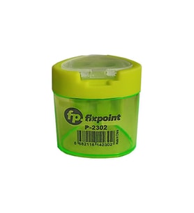 Kalemtraş Çift Gözlü Üçgen Yeşil 1 Adet Hazneli Kalemtraş Canlı Renkler Standart Kalem Açacağı Jumbo Kalem Açacağı