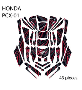 Grippatch - HONDA PCX-125 (2025) ile Uyumlu 43 Parça Tank Pad Seti GC40-K-S