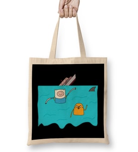 Adventure Time Jake And Finn 01 Bez Çanta Uzun Saplı