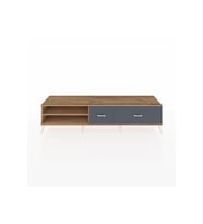Hyperion TV Ünitesi Tek Raflı 2 Çekmeceli  220x44x51 Çam-Çam/Antrasit