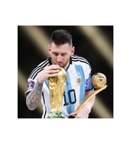 World Cup Ve Altın Top Ödülü Messi (25CM 400GR)