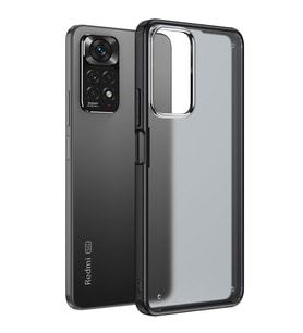 Microsonic Xiaomi Redmi Note 11 Pro 5G Kılıf Frosted Frame Siyah (Siyah)