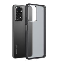 Microsonic Xiaomi Redmi Note 11 Pro 5G Kılıf Frosted Frame Siyah (Siyah)
