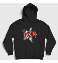 Presmono Unisex Siyah Star Müzik Metal Korn Kapüşonlu Sweatshirt 514031tt
