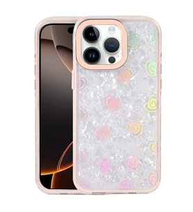 iPhone 14 Pro Max Lumi Desenli Kapak - Pembe