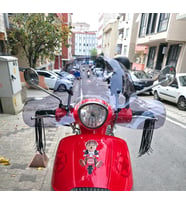 MOTOCAM Peugeot Django Ön Cam 2017-2026 Model 39cm Füme Renkli 4mm Elcikli APARATSIZ