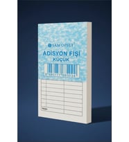Sam Kırtasiye Adisyon Bilgi Fişi, Adisyon Defteri (12 Adet) 100 Yapraklı, Numaralı, ölçüsü:7x15 cm.