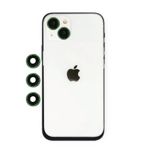 Uray store Apple iPhone 14 Shine Kamera Lens - Yeşil