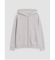 LCW Kids Gri Kapüşonlu Kız Çocuk Fermuarlı Sweatshirt