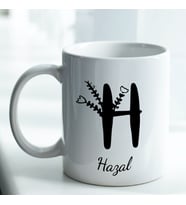 Kişiye Özel İsim ve Fotoğraf Baskılı H Harfli Kupa Bardak No:015