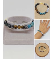 İkizler Burcu Doğal Taş 8mm Unisex Bileklik (55746)