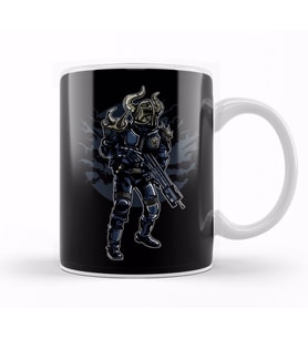 Viking Soldier Kupa Bardak Porselen