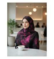 Müslüm, Floral Yaprak Desenli Bürümcük Şal – Zarif, Kaymaz, Terletmez ve Rahat Kullanım 75 x 200 cm