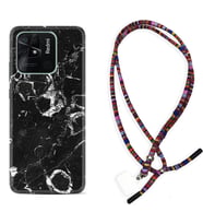 Xiaomi Poco X3 Pro M4 Pro X4 Pro C40 10C Kılıf Boyun Asklı Rasta Silikon Black Hole Marble 1387
