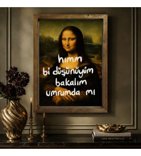 BK Gift Vintage Klasik Sanat Esprili Sözlü Masif Ahşap Çerçeveli Dekoratif Tablo - 20
