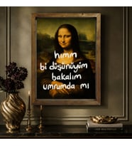 BK Gift Vintage Klasik Sanat Esprili Sözlü Masif Ahşap Çerçeveli Dekoratif Tablo - 20