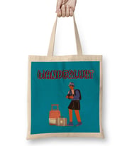 Funny Travel Gift design lover-Trippin Wanderlust Journey Adventurer Vacation Bez Çanta Uzun Saplı