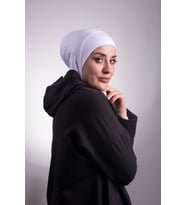Beyaz Pratik Hazır Geçmeli Bone Viskon Kumaş Hijab Spor 2106_42