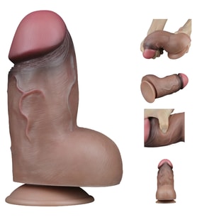 Dual Layer Platinyum Silikon 18 Cm Ultra Gerçekci Realistik Penis