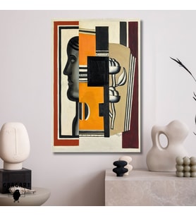 Tekli Dikey Kanvas Tablo Ünlü Eserler Fernand Leger Le Buste