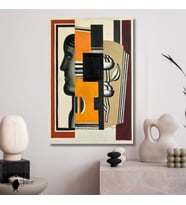 Tekli Dikey Kanvas Tablo Ünlü Eserler Fernand Leger Le Buste