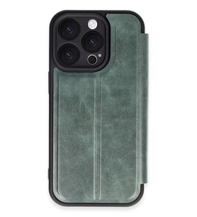 iPhone 16 Pro Kılıf Flip Cover - Koyu Yeşil