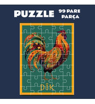 Pazil Bi Kurdî Dîk Horoz - Kürtçe Puzzle Yapboz (99 Pare/Parça - A4) (Çok Renkli)
