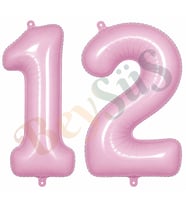 12 Rakam Folyo Balon pembe Rengi (76 cm)