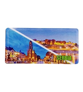 Sırbistan Temalı Plaka Magnet (Karışık)