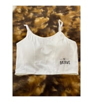 Bralet Fitilli Crop Süngerli Gündelik Sütyen (Ekru)