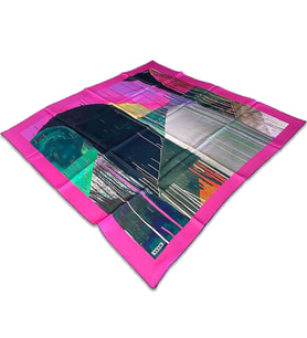 Aker Pembe Karma Desen Tivil İpek Eşarp 8810713-924