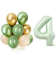 Retro Su Yeşili 4 Yaş Latex Balon Set