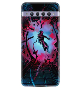 TCL 10 Plus Kılıf Silikon Desen Astronot Attack 1702