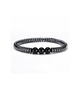 Unisex - Hematit Ve Doğal Taşlı Elegant Bileklik