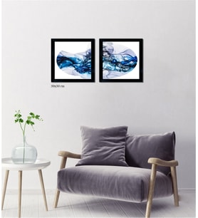 Çerçeveli Doku Efektli Tablo Seti 65x30 cm